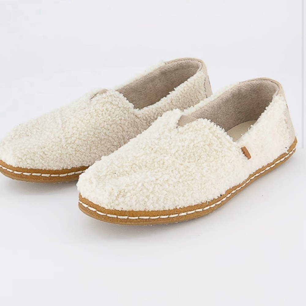 Toms Alpargata Faux Shearling Sherpa Flat Shoes 8.5